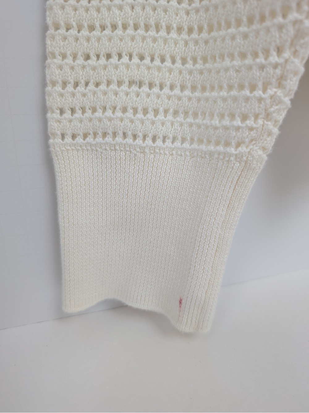 Varley Kershaw Open Knit Cotton Sweater Medium Cream - Picture 7 of 9